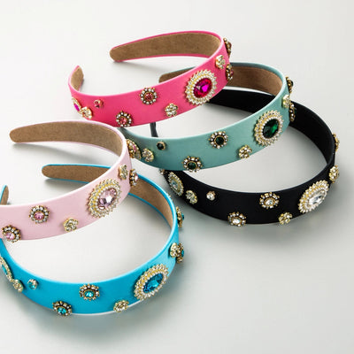 european and american new baroque fashion simple headband women's pearl diamond flower beautiful headband women's fashion hair accessories batch