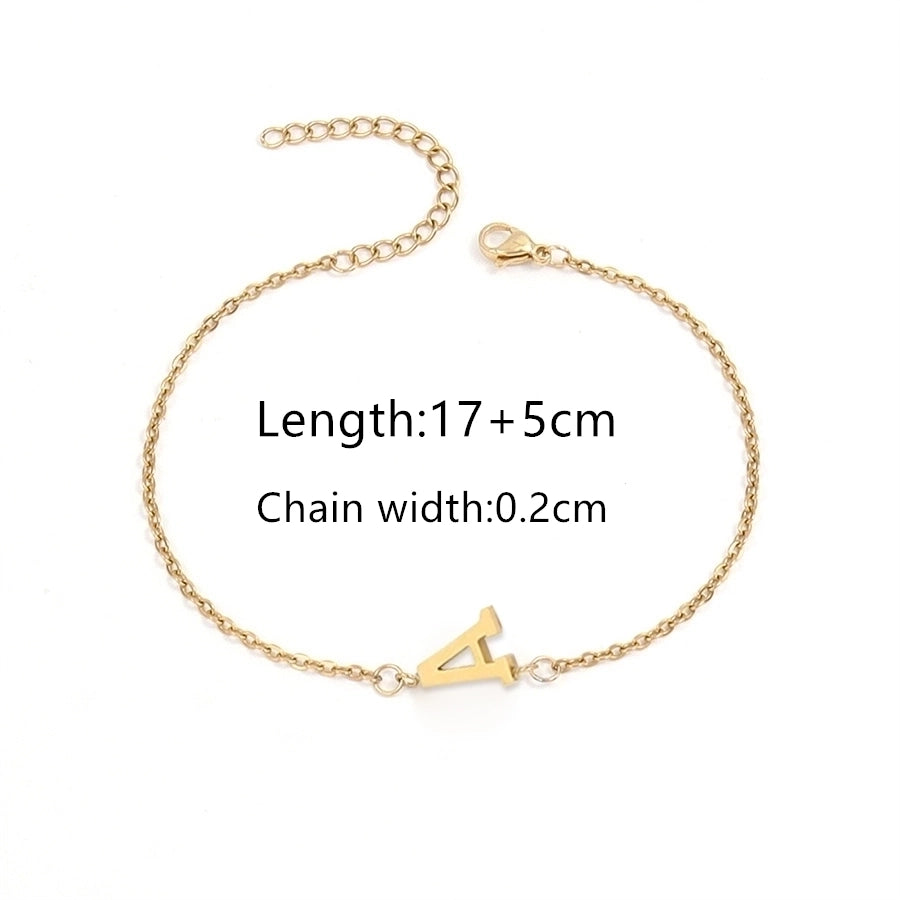 Simple Style Classic Style Letter 201 Stainless Steel 304 Stainless Steel Bracelets In Bulk