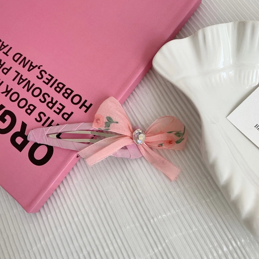 Women's Elegant Simple Style Bow Knot Cloth Hair Clip