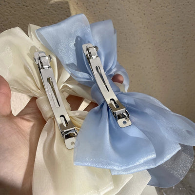 Women's Sweet Bow Knot Gauze Hair Clip