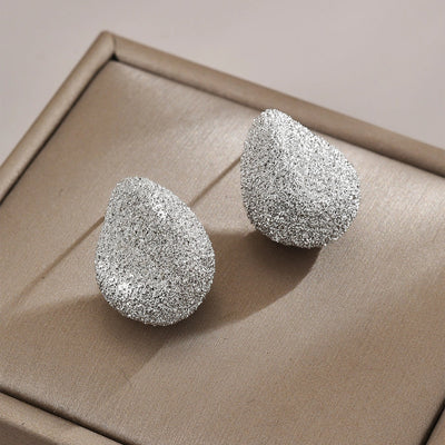 1 Pair Elegant Retro Commute Water Droplets Copper K Gold Plated Ear Studs