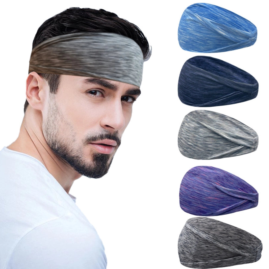Unisex Hip-Hop Retro U Shape Plaid Imitation Cotton Hair Band