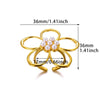 Jewelry Casual Vintage Style Streetwear Flower 304 Stainless Steel Artificial Pearls 18K Gold Plated Inlay Open Rings