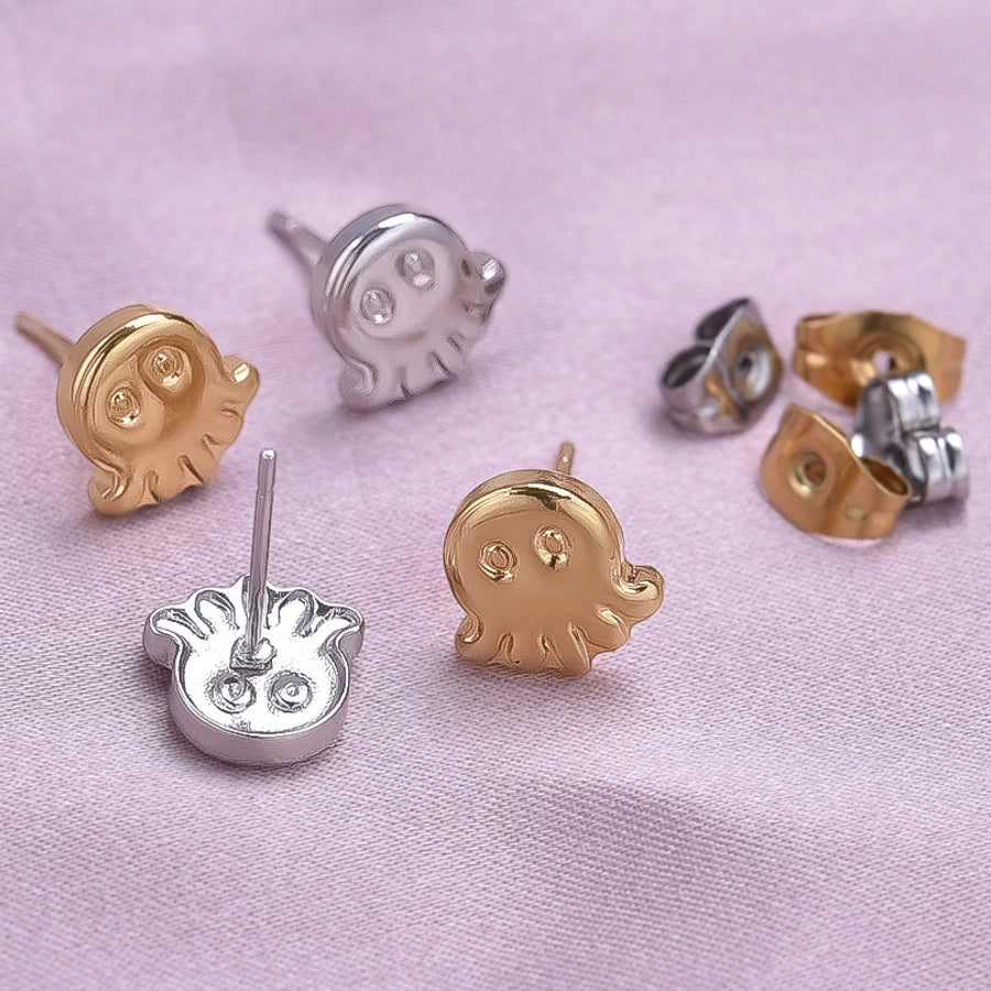 1 Pair Basic Simple Style Jellyfish Plating 304 Stainless Steel Ear Studs