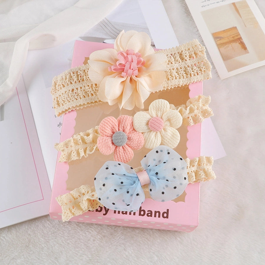 Korean style baby hair band cute princess bow flower crown children hair accessories newborn photo headdress suit