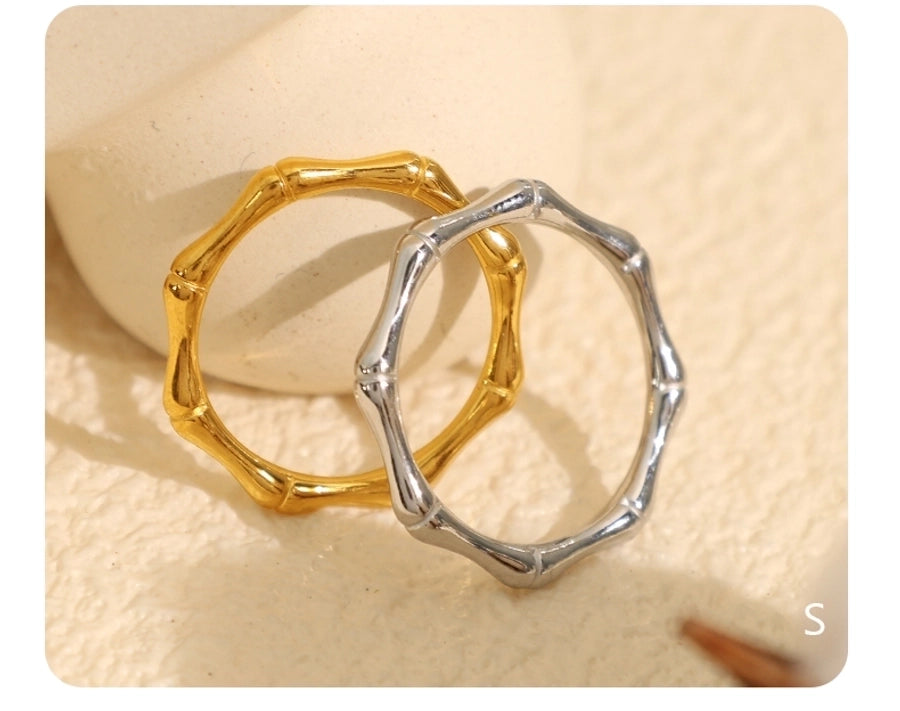 Jewelry IG Style Elegant Simple Style Geometric 304 Stainless Steel 18K Gold Plated Polishing Rings Earrings