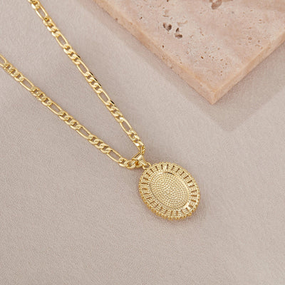 Jewelry French Style Simple Style Geometric Copper 14K Gold Plated Pendant Necklace