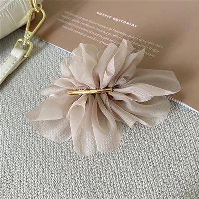 simple style geometric solid color cloth hair clip