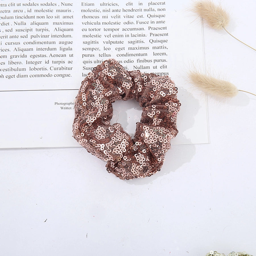 popular sequin hair ring double-sided sequin plate hair ponytail rubber band fashion ladies mesh hair ring hair accessories