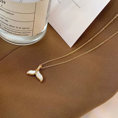 201 Stainless Steel Copper Gold Plated Plating Inlay Leaves Acrylic Zircon Pendant Necklace