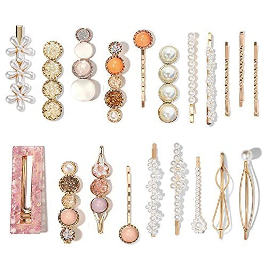 Hair Accessories Acetic Acid Side Clip Marble Effect Hairpin Pearl Candy Color Fashion Hairpin Combination Set