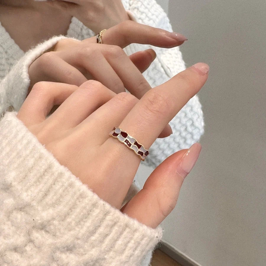 Copper Flower Butterfly Open Rings