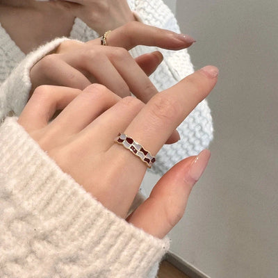 Copper Flower Butterfly Open Rings