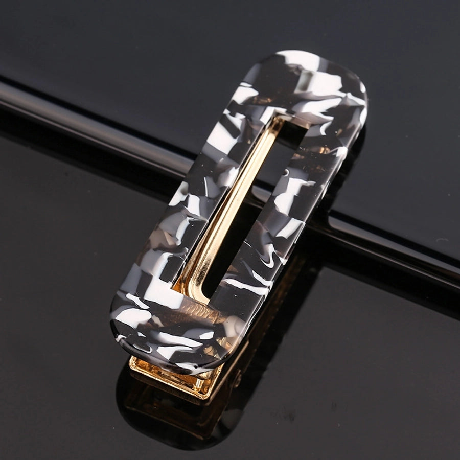 retro color block polka dots acetic acid sheets hair clip 1 piece