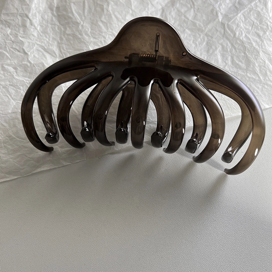 simple style solid color plastic resin hair claws