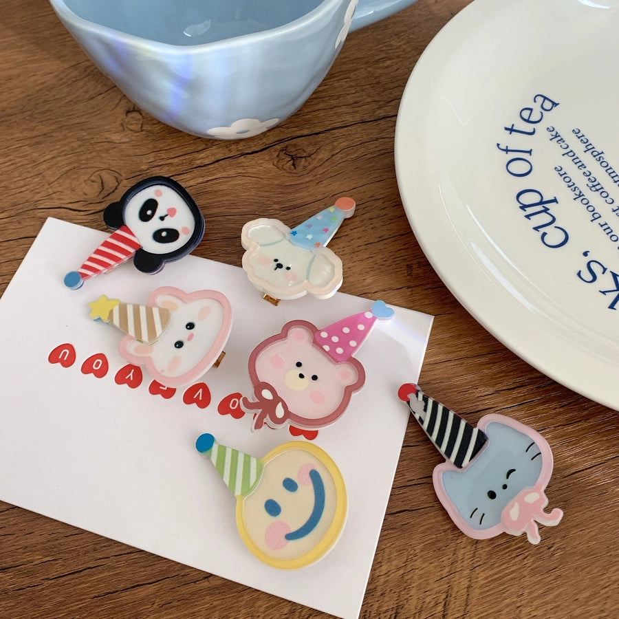 Women's Simple Style Classic Style Color Block Arylic Patchwork Hair Clip