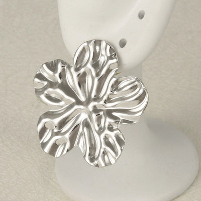 1 Pair Basic Simple Style Flower Plating 304 Stainless Steel Ear Studs