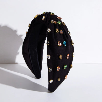elegant baroque style flower alloy cloth inlay rhinestones pearl hair band
