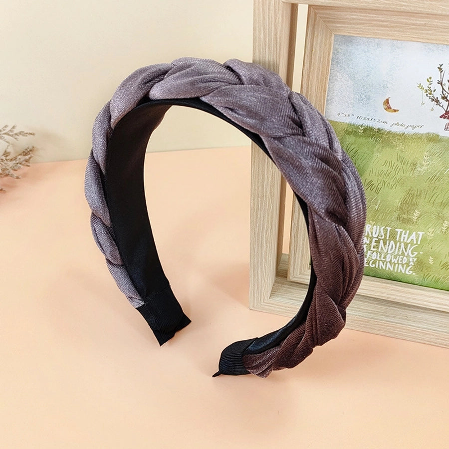 fashion solid color velvet hair band 1 piece