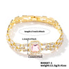 Copper K Gold Plated Inlay Water Droplets Zircon Bracelets