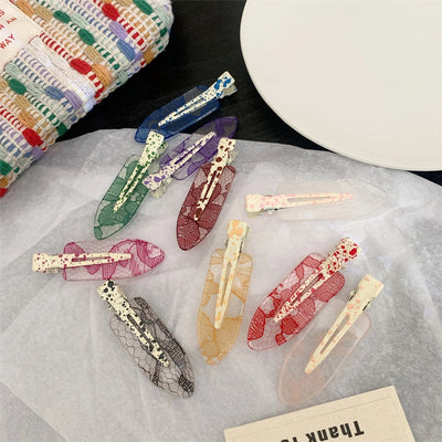 Women's Korean Style Mesh Resin Hair Clip