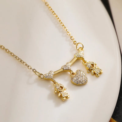 Jewelry Modern Style Simple Style Classic Style Girl Heart Shape Boy Copper Pendant Necklace