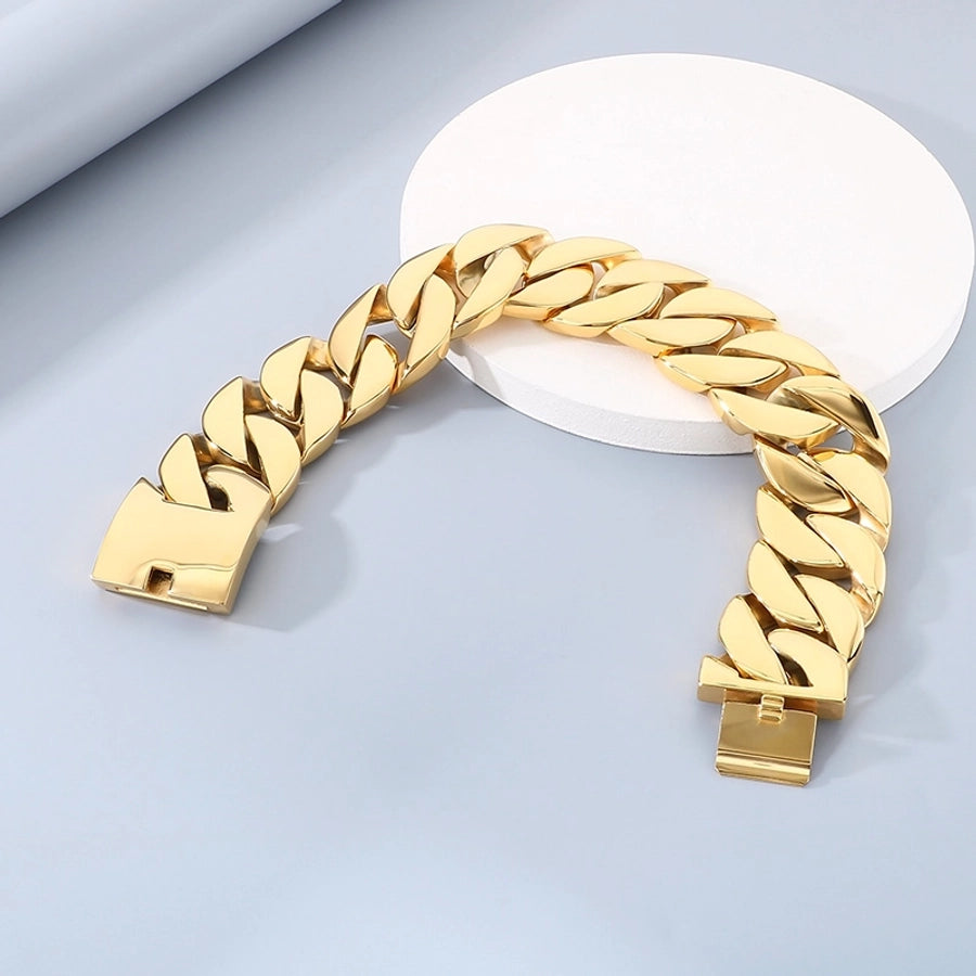 Hip-Hop Vintage Style Geometric 304 Stainless Steel 18K Gold Plated Women's Necklace