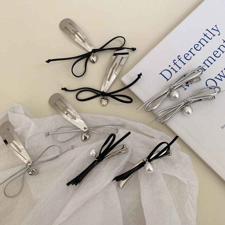 Women's Sweet Simple Style Bow Knot Alloy Hair Clip