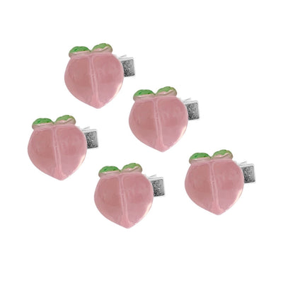 Women's Cute Sweet Heart Shape Plastic Resin Hair Clip