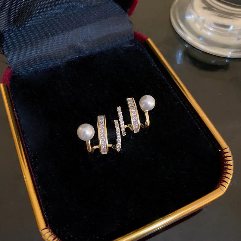 1 pair retro geometric heart shape bow knot alloy rhinestones drop earrings