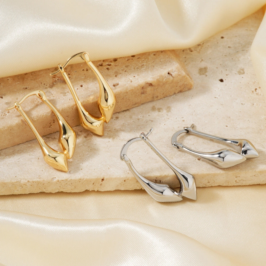 1 Pair Elegant Glam Shiny Cat Inlay Copper Zircon K Gold Plated Rhodium Plated Earrings