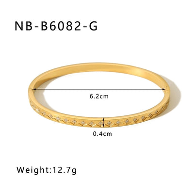 IG Style Simple Style Geometric 304 Stainless Steel Bangle In Bulk