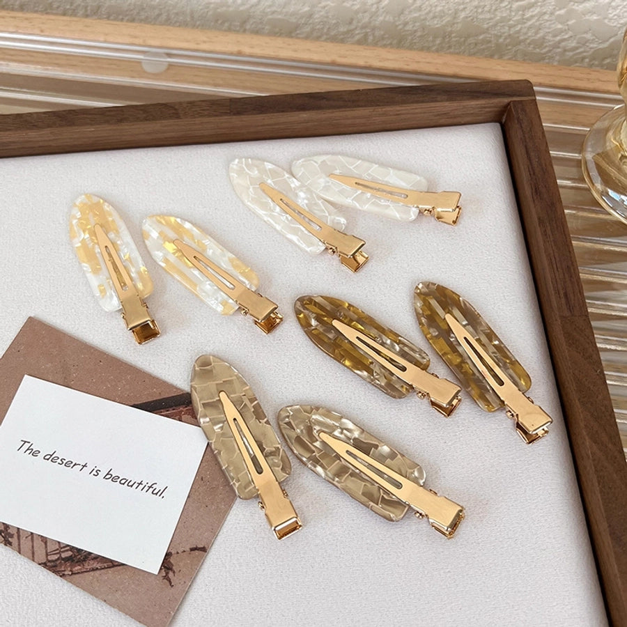 women's sweet geometric acetic acid sheets hair clip