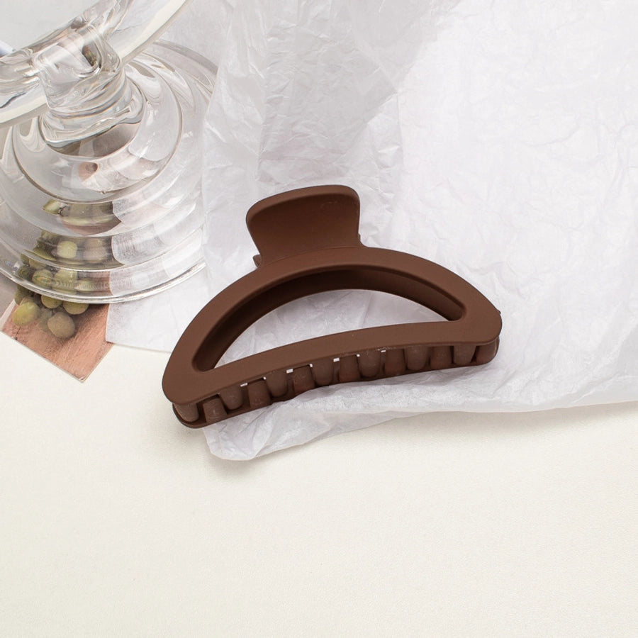 simple style solid color plastic resin spray paint hair clip 1 piece