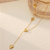 Jewelry Sweet Simple Style Heart Shape 304 Stainless Steel 18K Gold Plated Plating Bracelets Necklace