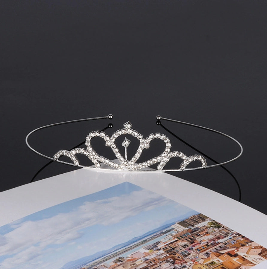 fashion claw chain welding rhinestone hairband Crown wedding bride headdress hair accessories performance birthday crown