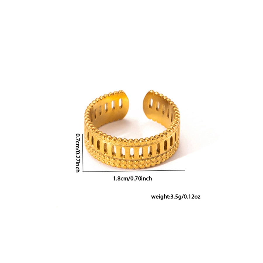 Jewelry Elegant Cross Heart Shape Solid Color Titanium Steel Open Rings