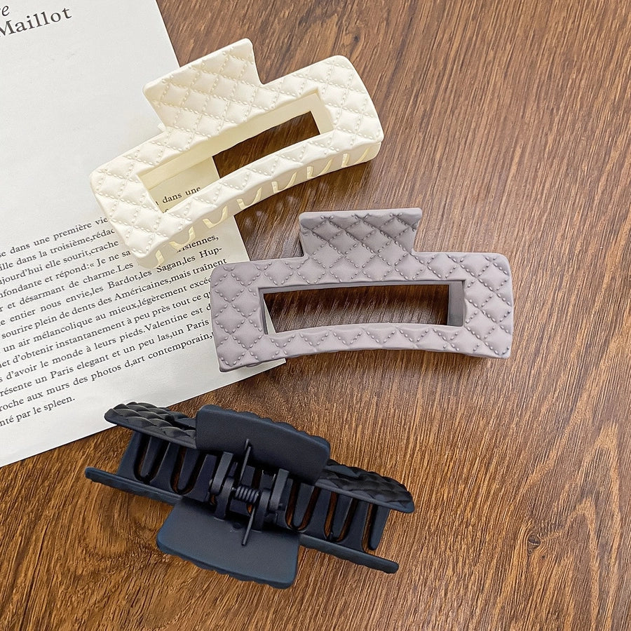 Women's Elegant Simple Style Solid Color Plastic Hair Claws