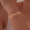 Vintage Style Simple Style Solid Color 201 Stainless Steel snake chain Bracelets In Bulk