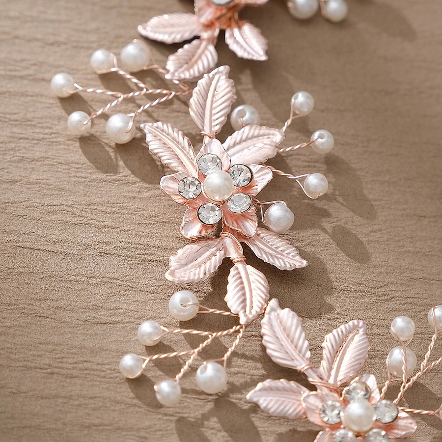 retro flower alloy hair band