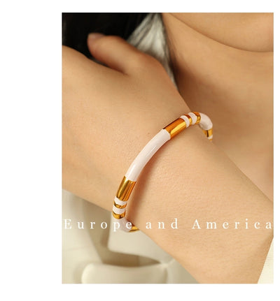 IG Style Casual Simple Style Geometric 304 Stainless Steel 18K Gold Plated Bangle In Bulk