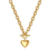 Jewelry Simple Style Classic Style Heart Shape Titanium Steel Plating Bracelets Earrings Necklace