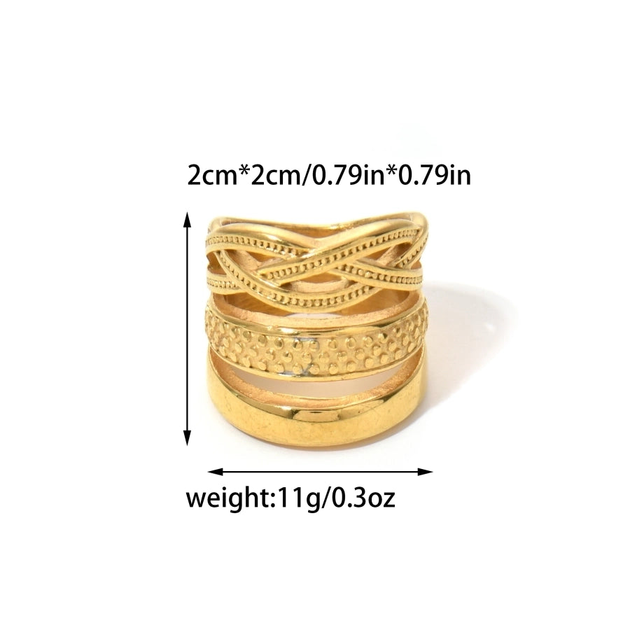 Jewelry Vintage Style Simple Style Commute Geometric 304 Stainless Steel Natural Stone 14K Gold Plated Inlay Rings