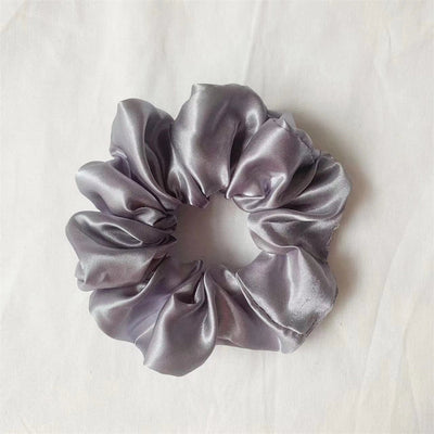 simple style commute solid color cloth handmade pleated hair tie