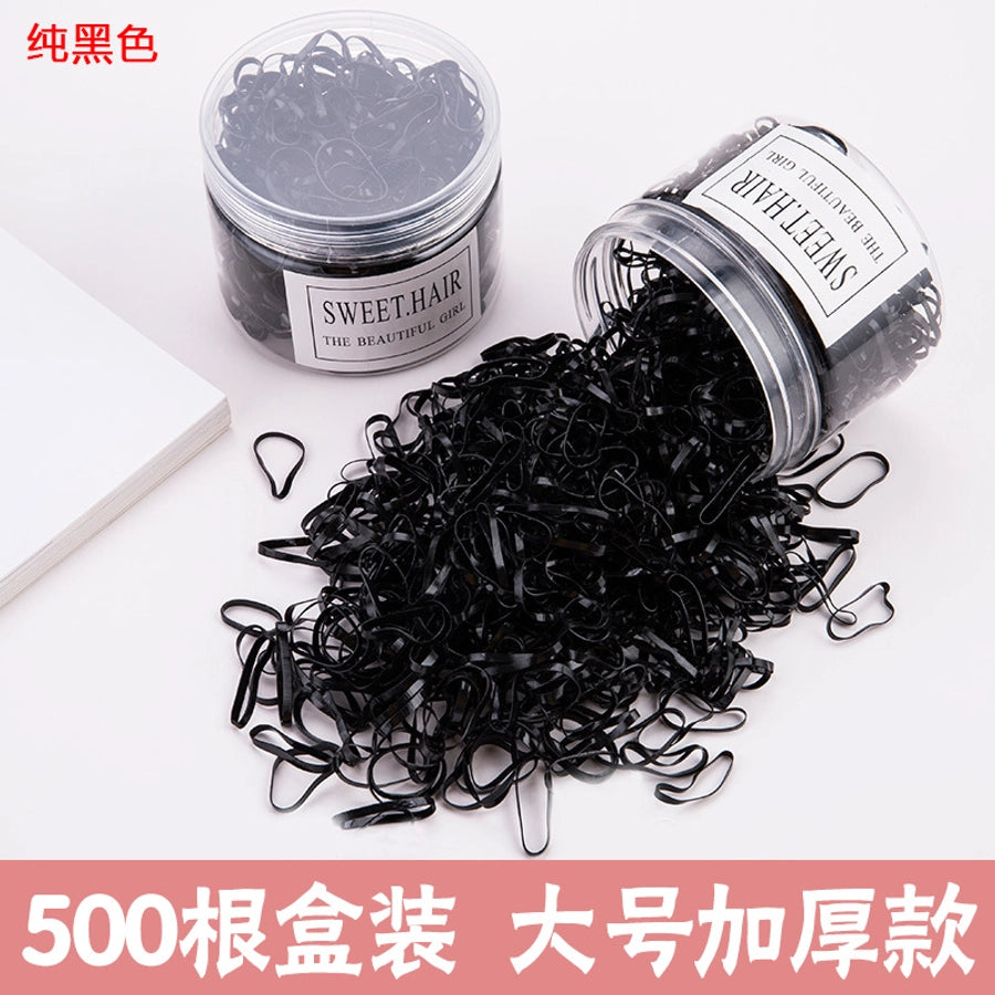 children's headdress rubber band hair tie black rubber band thickened hair rope