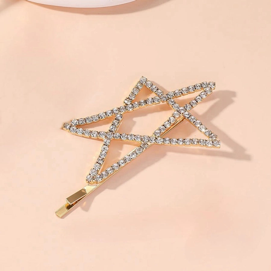 Women's IG Style Simple Style Star Rhinestone Hollow Out Inlay Rhinestones Hair Clip