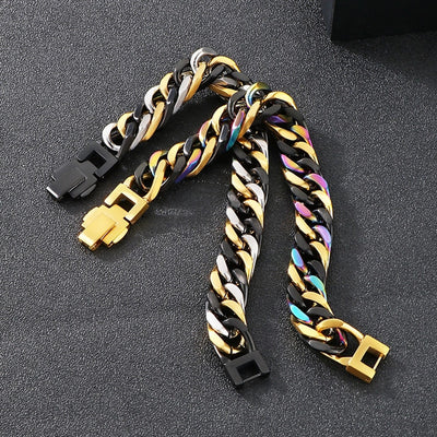 Vintage Style Geometric 304 Stainless Steel 18K Gold Plated Unisex Bracelets