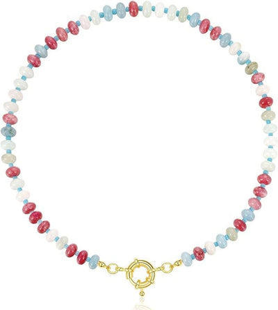 natural stone Copper Irregular Plating Geometric Necklace