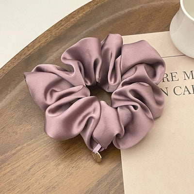 High-grade high-quality satin large intestine hair ring temperament fat intestine ring Korean style hair rope simple head rope women's headdress