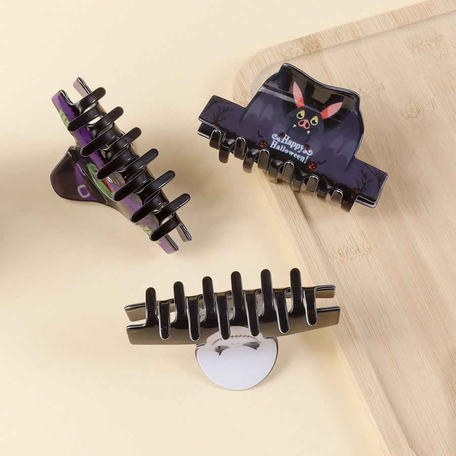 Halloween Funny Women's Pumpkin Cat Skull PVC Hair Claws